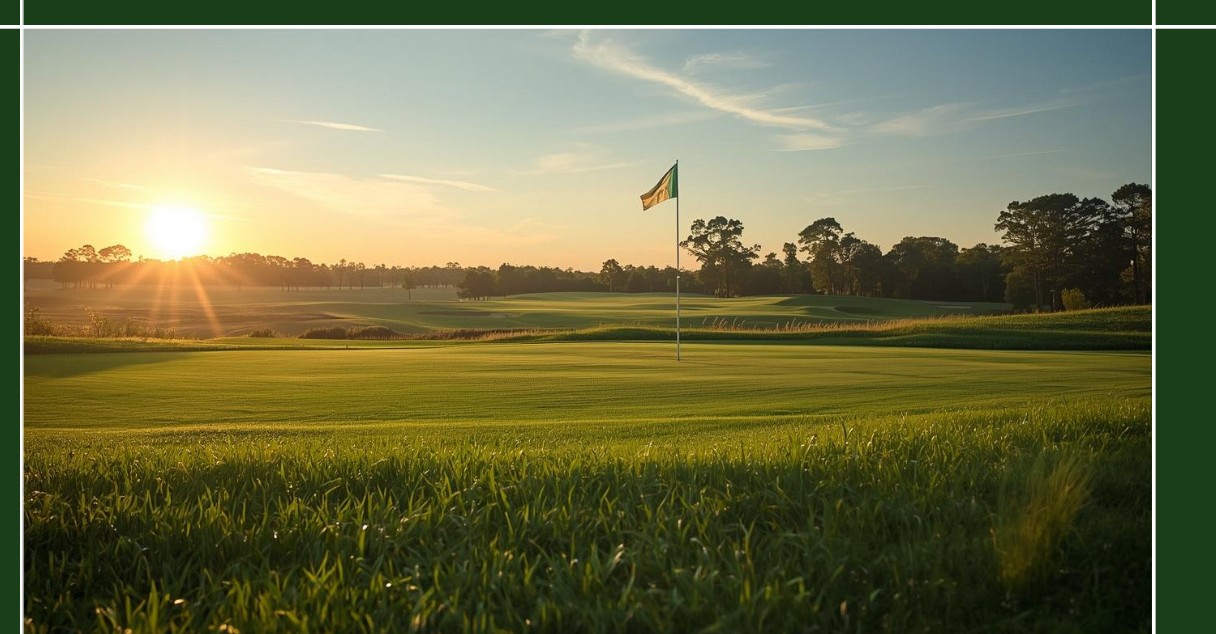Sunrise over the green at Odyssey Golf Foundation — Tinley Park, Illinois