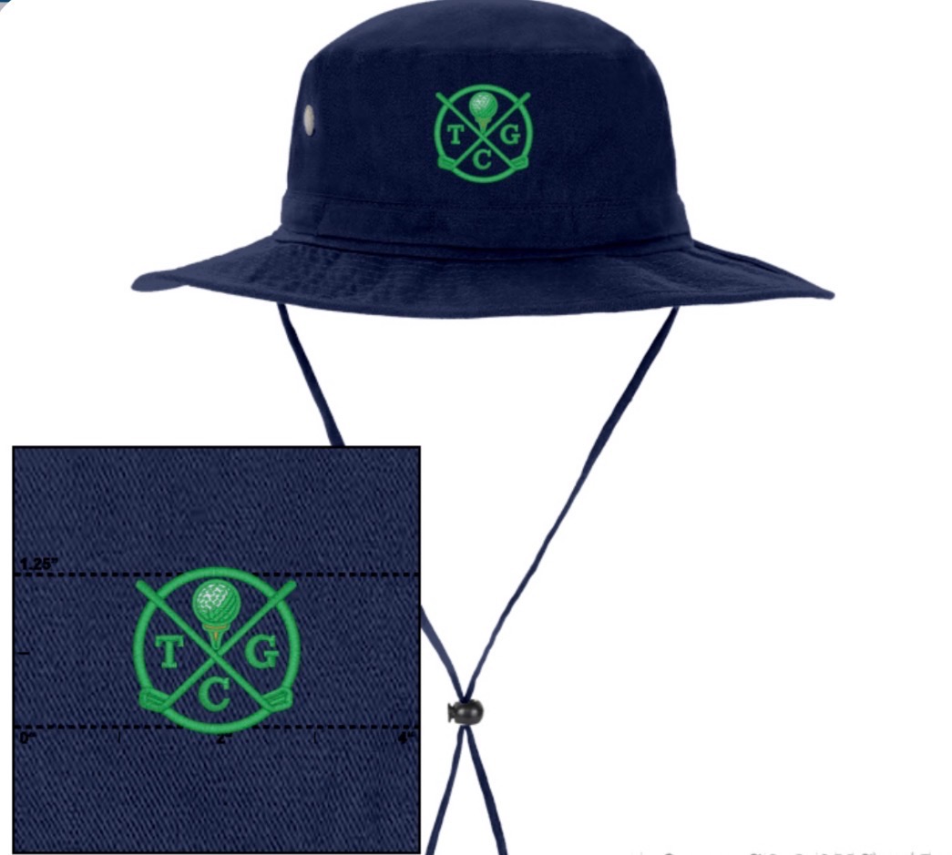 The Golfers Connection performance bucket hat in navy